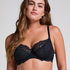 Marine Non-Padded Underwired Bra, Black