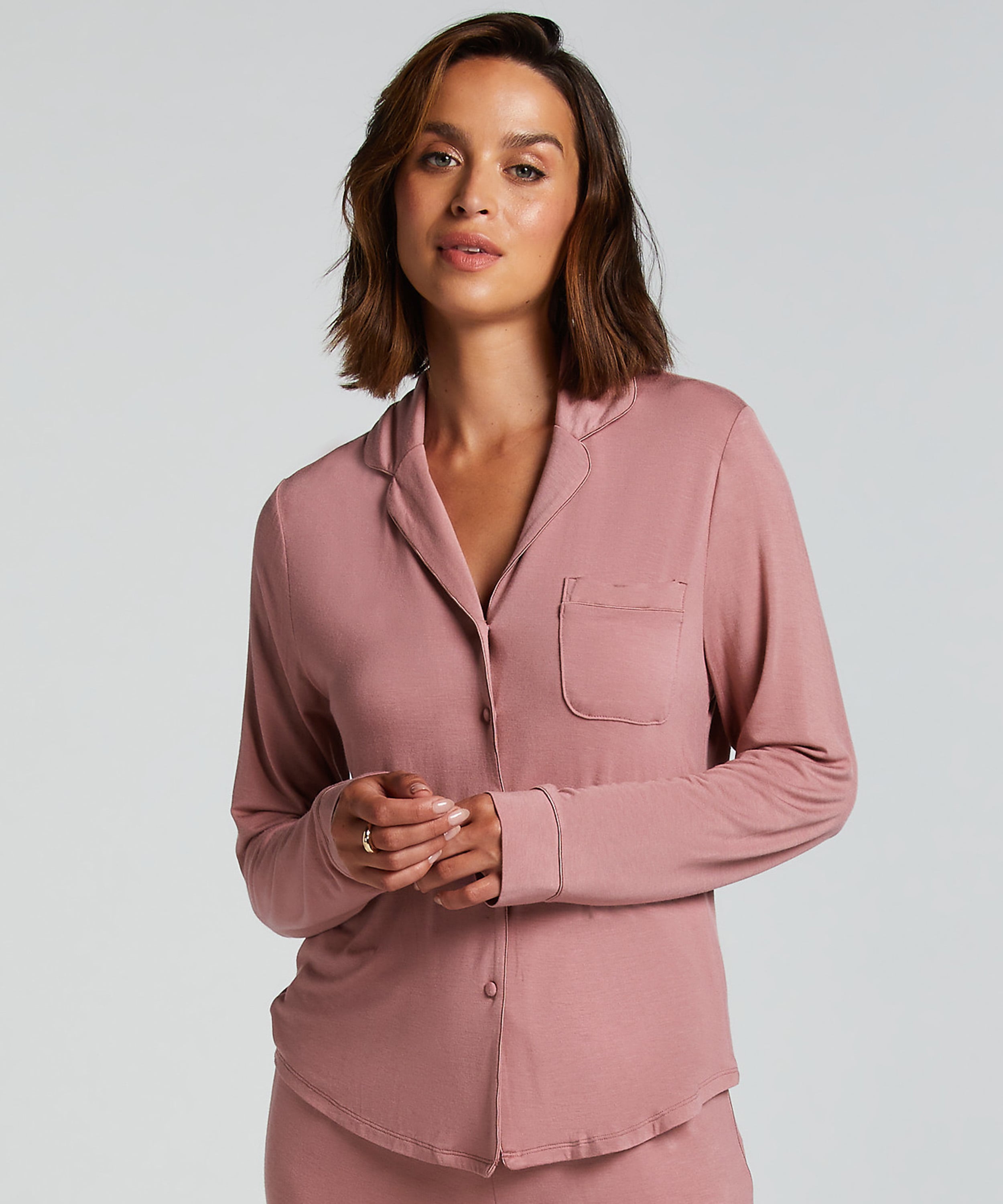 Essential Jersey Long-Sleeved Jacket, Pink, main