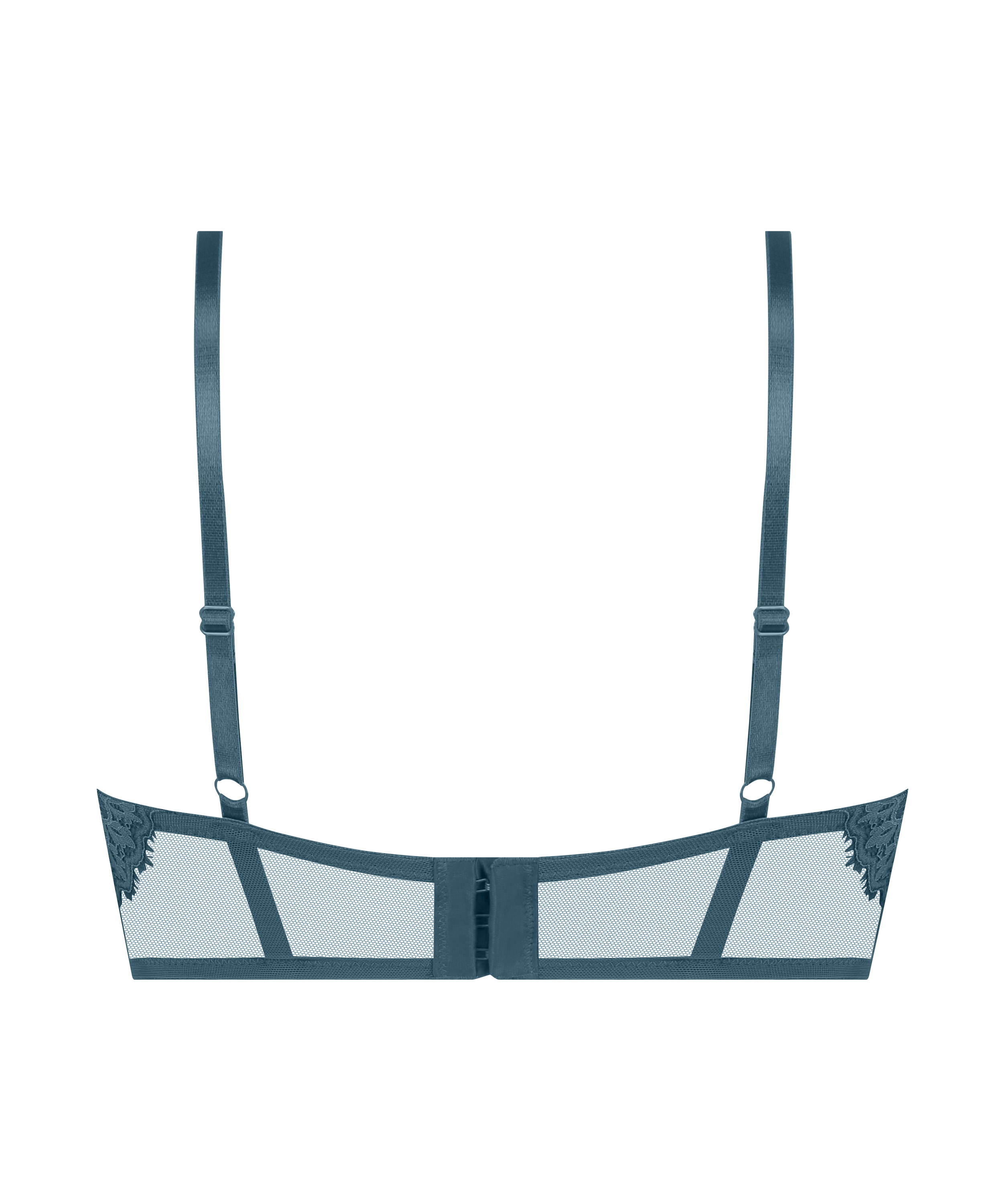 Astrid Padded Underwired Longline Bra, Blue, main