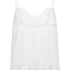 Plisse Lace Cami, White