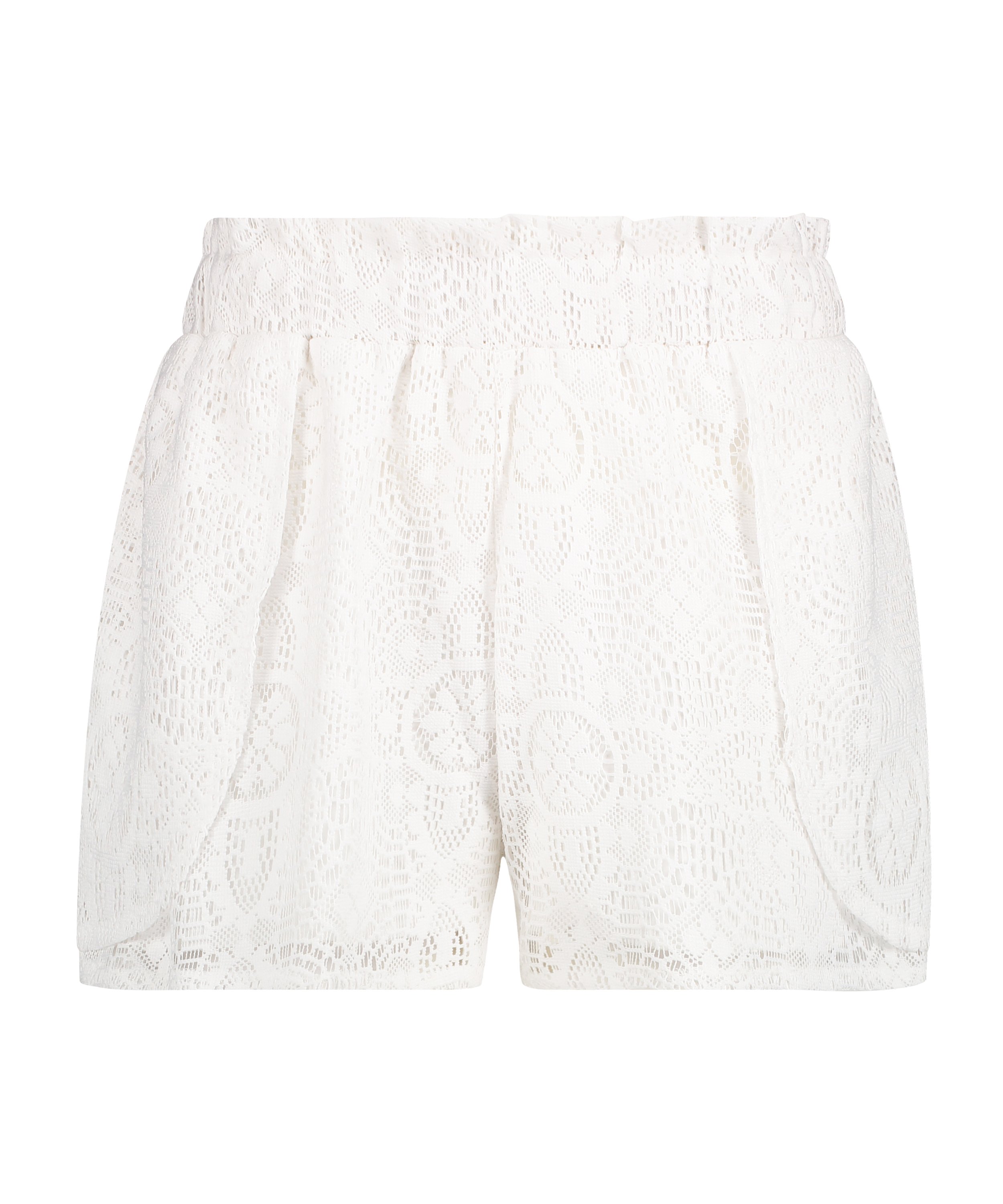 Lace shorts, White, main