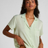 Satin Short-Sleeved Jacket, Green