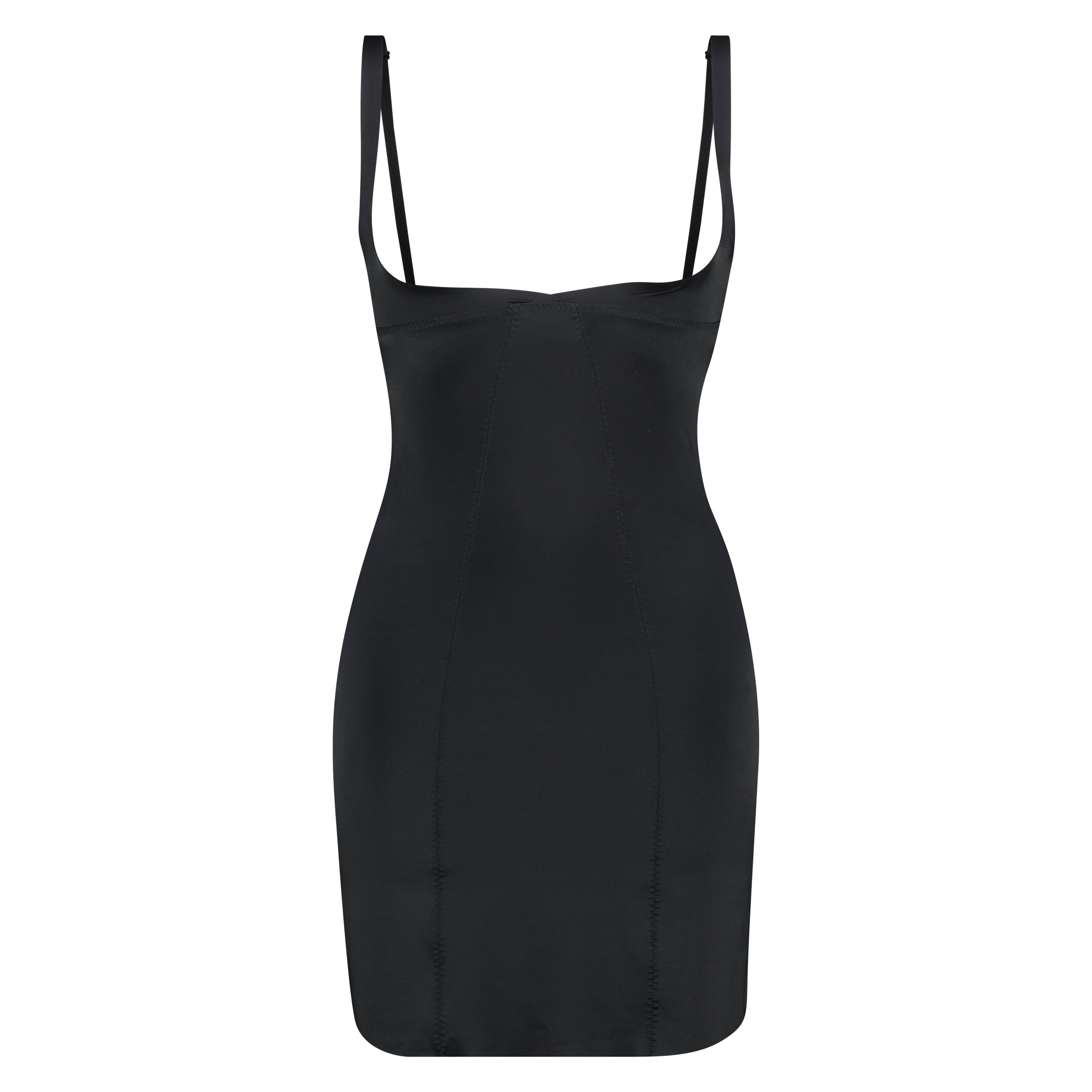 Sculpting scuba dress, Black, main