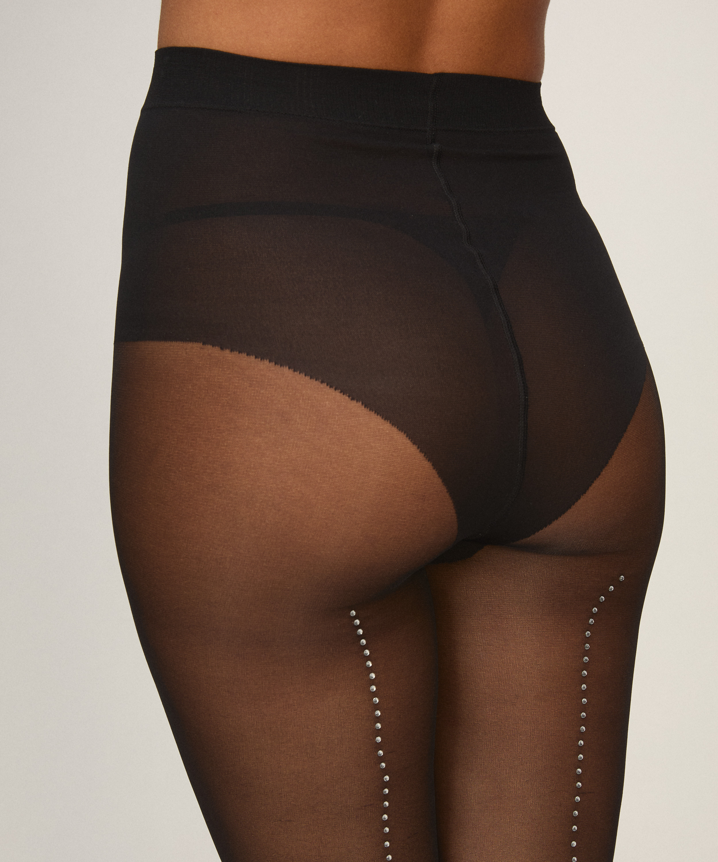 Tight 15 Denier Diamond Backseam, Black, main