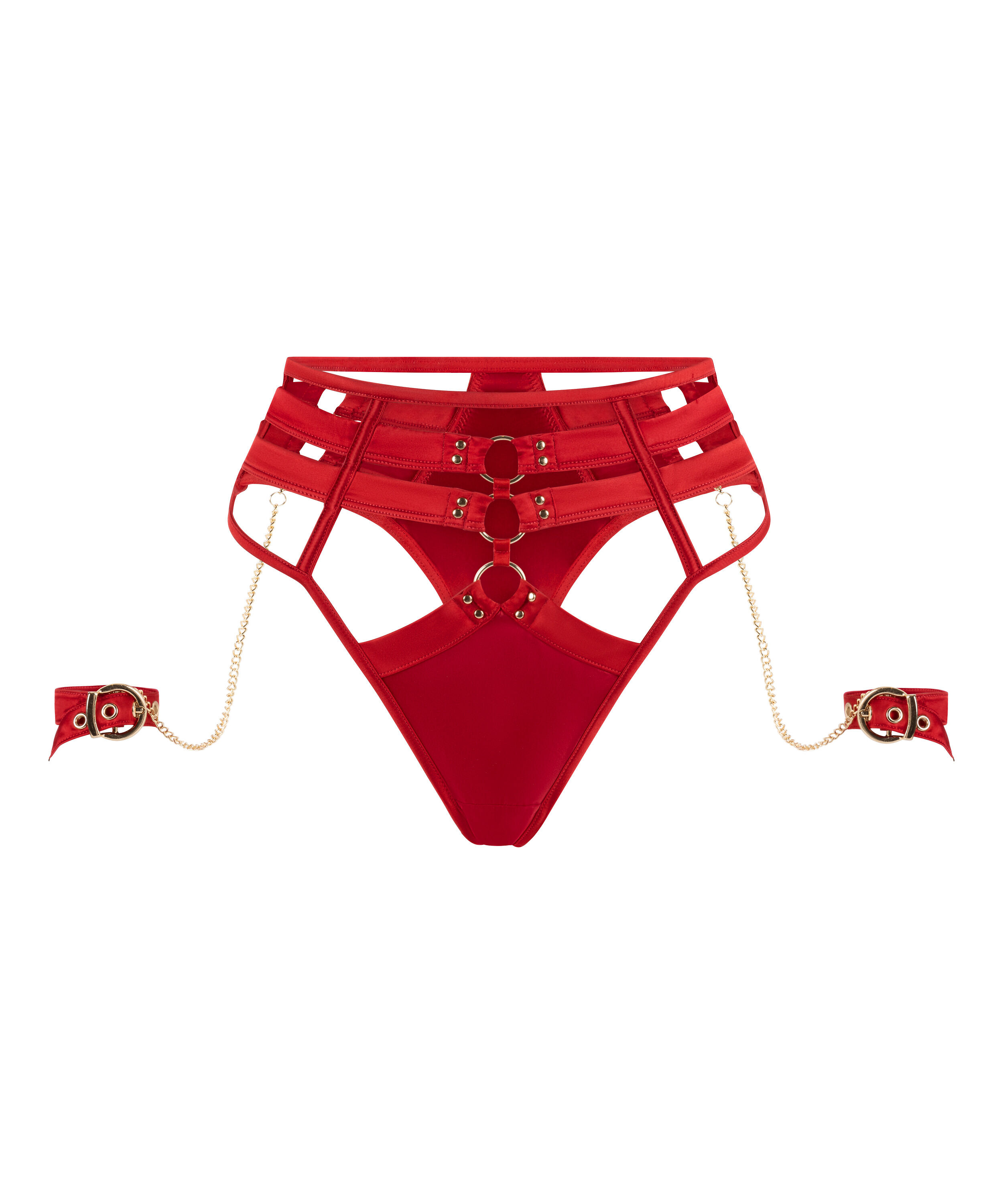 Noeki High-Waisted Highleg Thong, Red