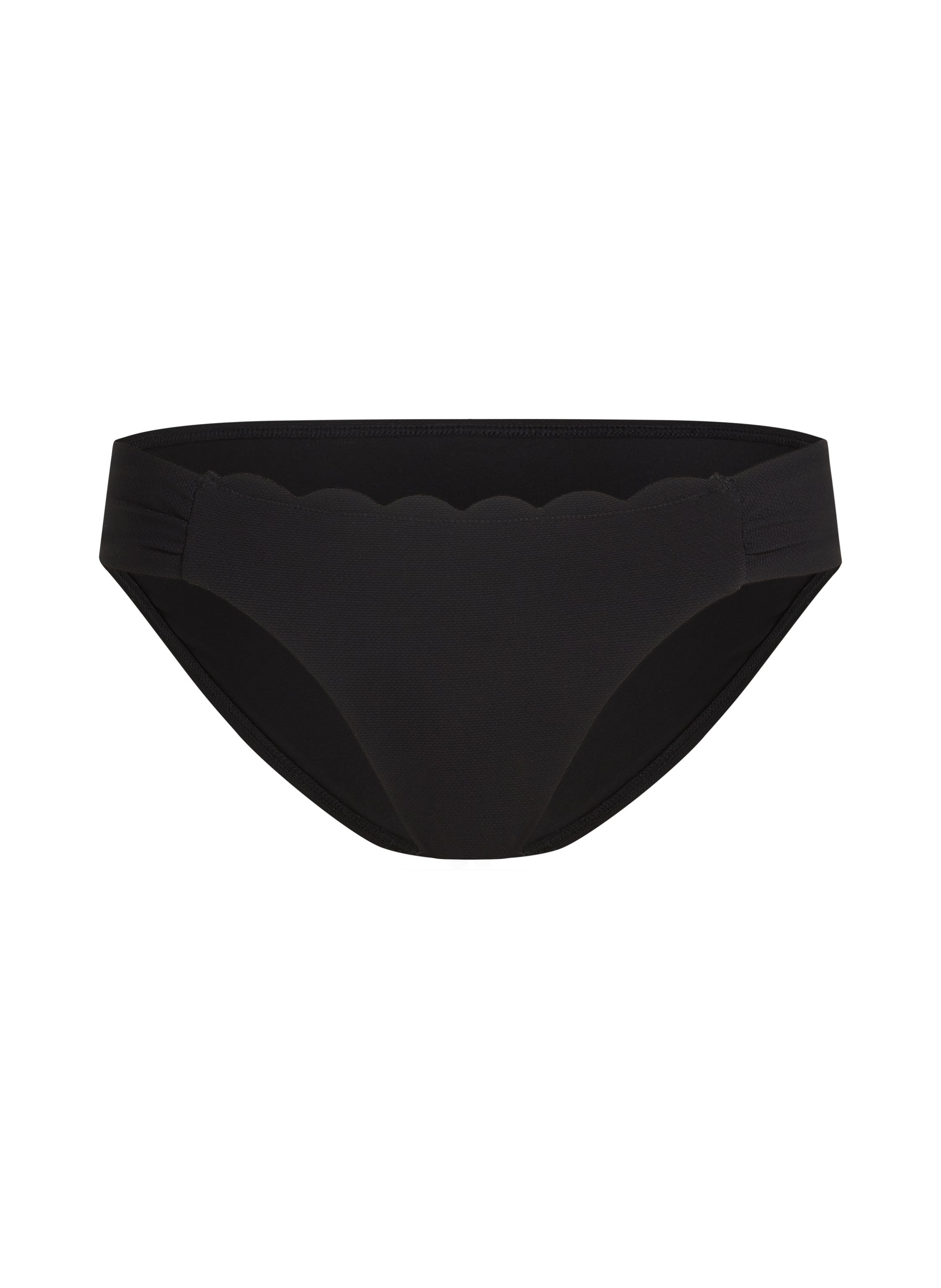 Scallop Rio Bikini Bottoms, Black, main