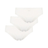 3-pack Georgia Cotton Brazilian shorts, White
