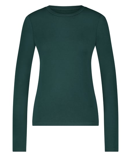 Long-Sleeved Pyjama Top, Green