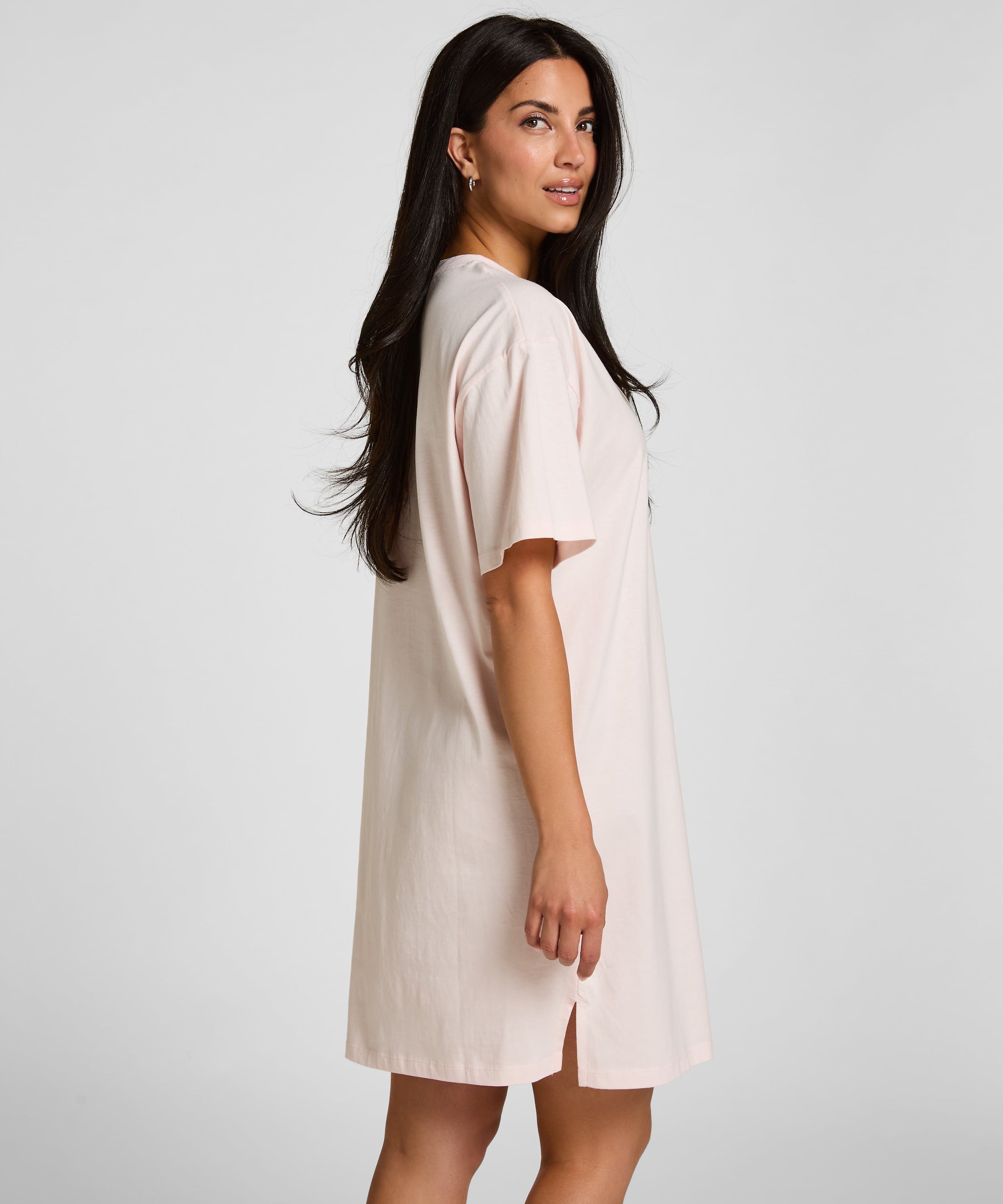Roundneck Nightshirt, Pink, main