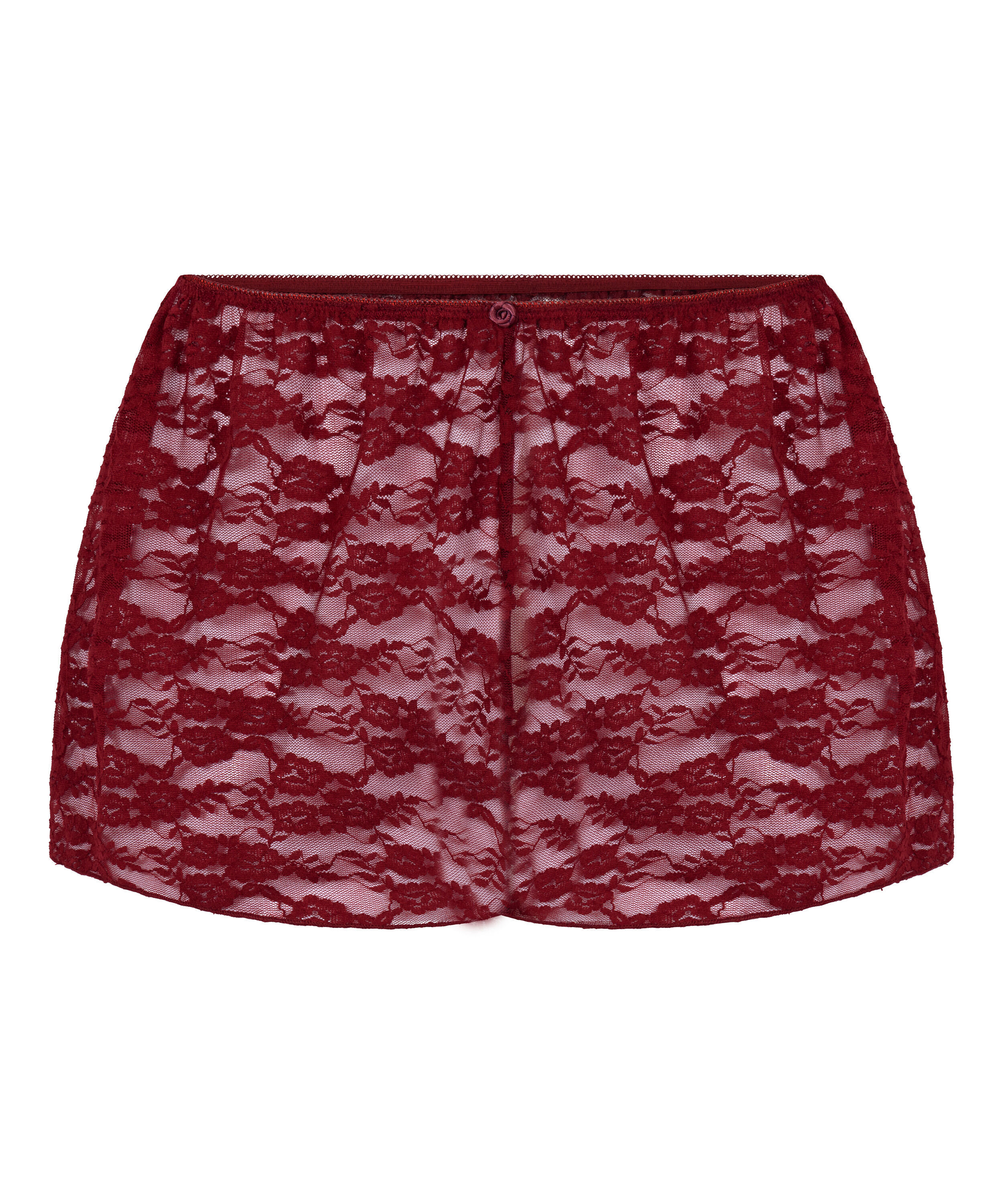 Short Allover Lace, Red