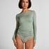 super soft Boatneck shirt with Cashmere, Green