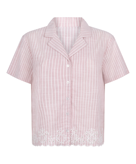 Striped Pyjama Jacket, Pink