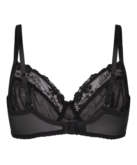 Non-Padded Underwired Bra Peonie, Black