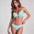 Plunge Padded Underwired Bra, Blue