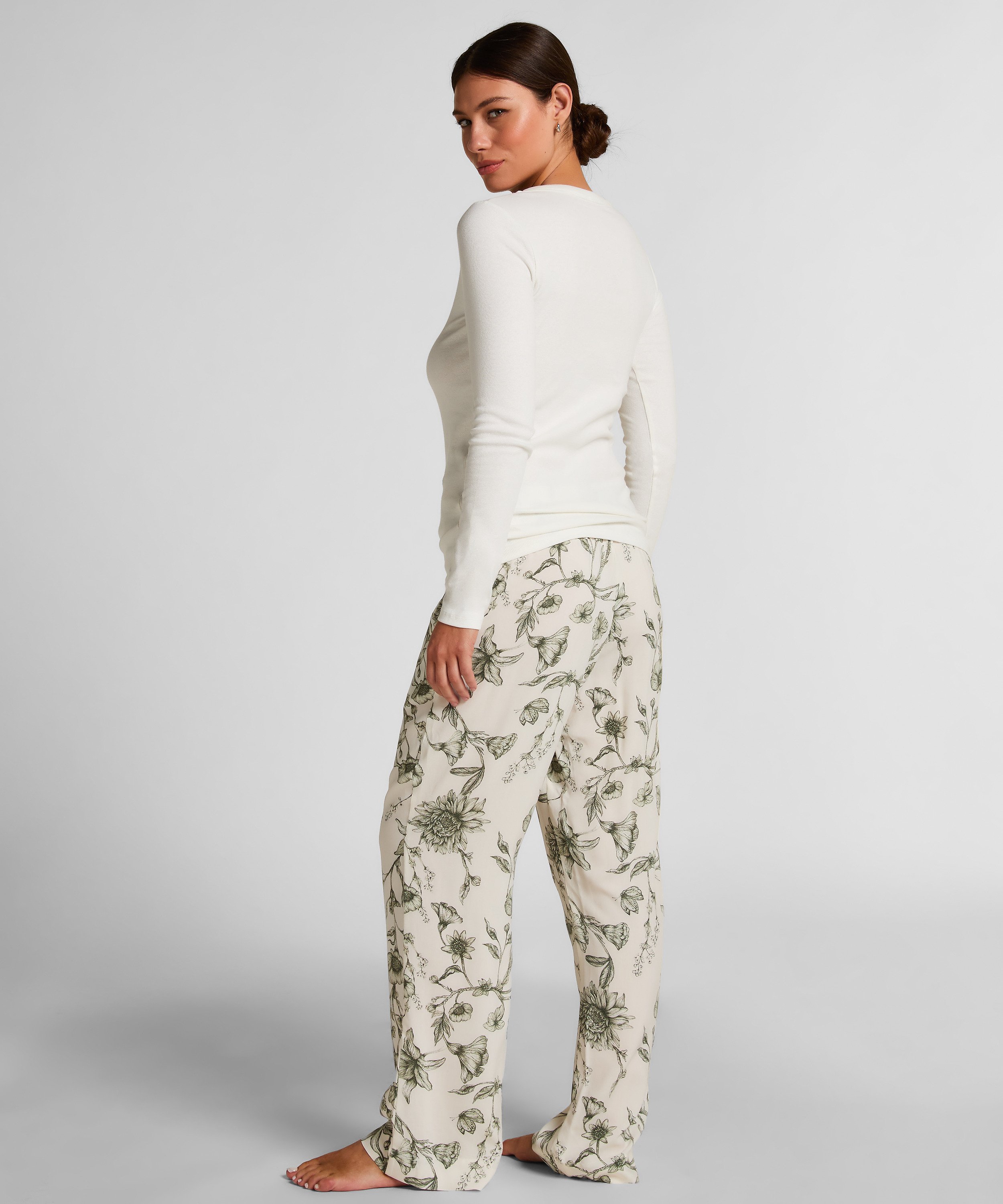 Cotton Pyjama Top, White, main