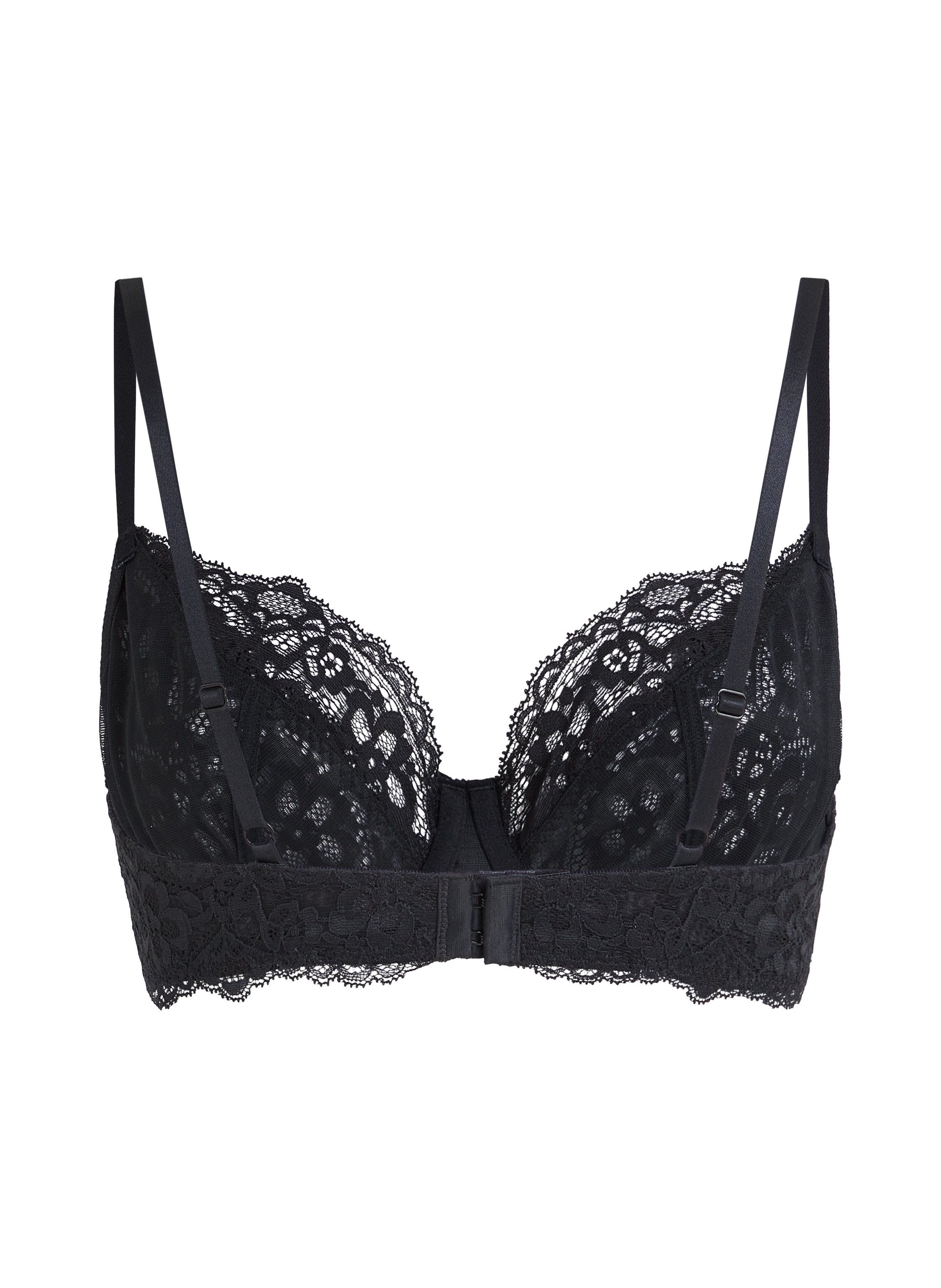 Marine Non-Padded Underwired Bra, Black, main