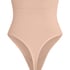 Seamless Enhancing High Waisted Thong, Beige