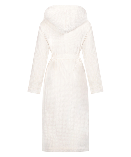 Waffle Bathrobe, White