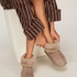 Slipper Boot Faux Suede, Gray