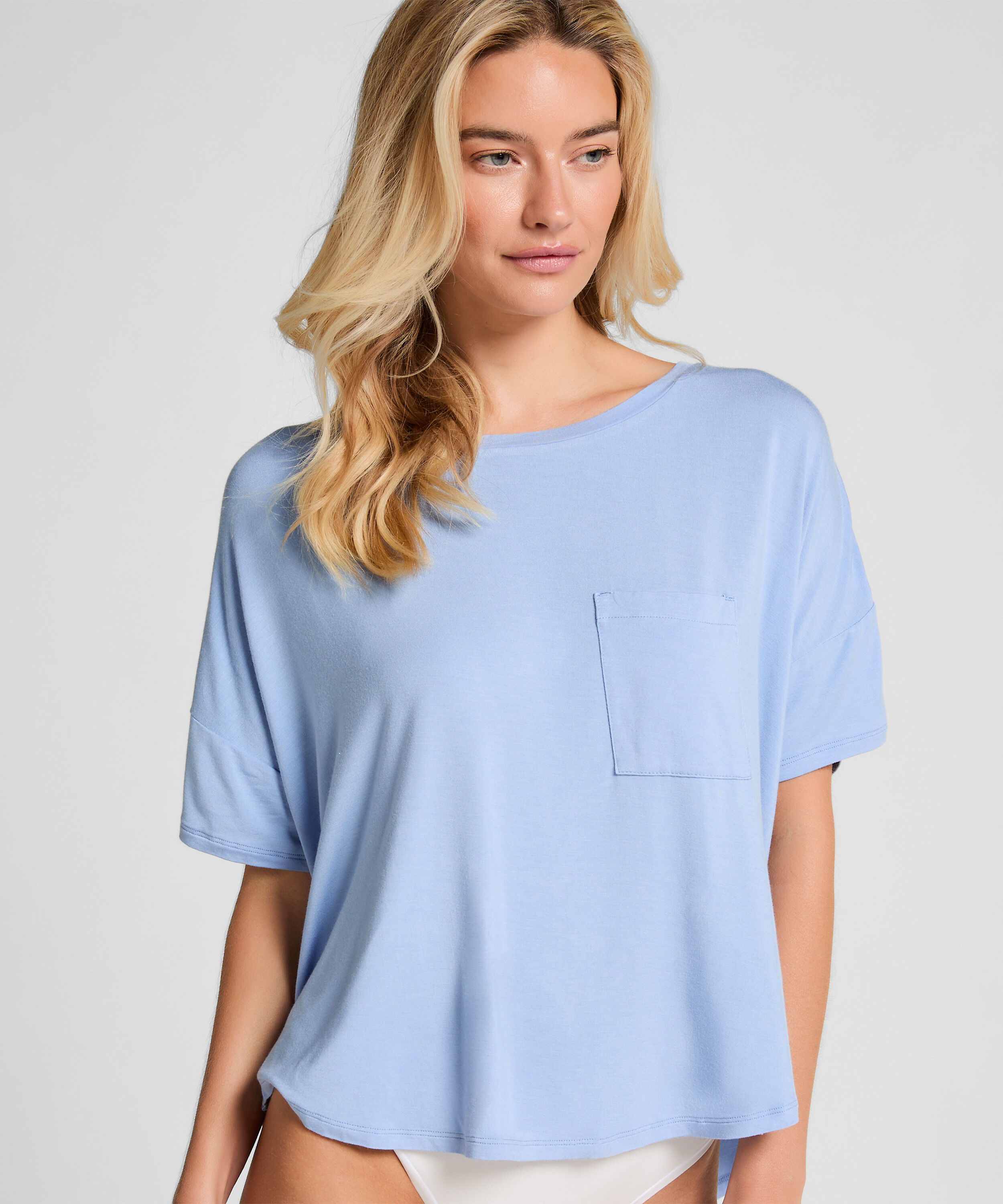 Short-Sleeved Top, Blue