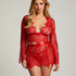 All-over Lace Top, Red
