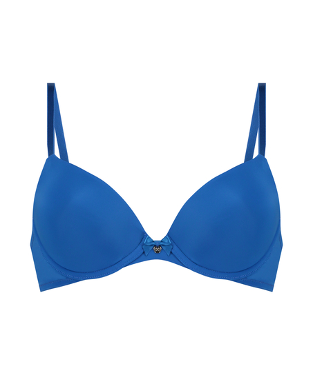 Plunge Padded Underwired Bra, Blue