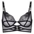 Amel Non-Padded Underwired Longline Bra, Black