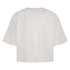 Short-sleeve velours top, Gray