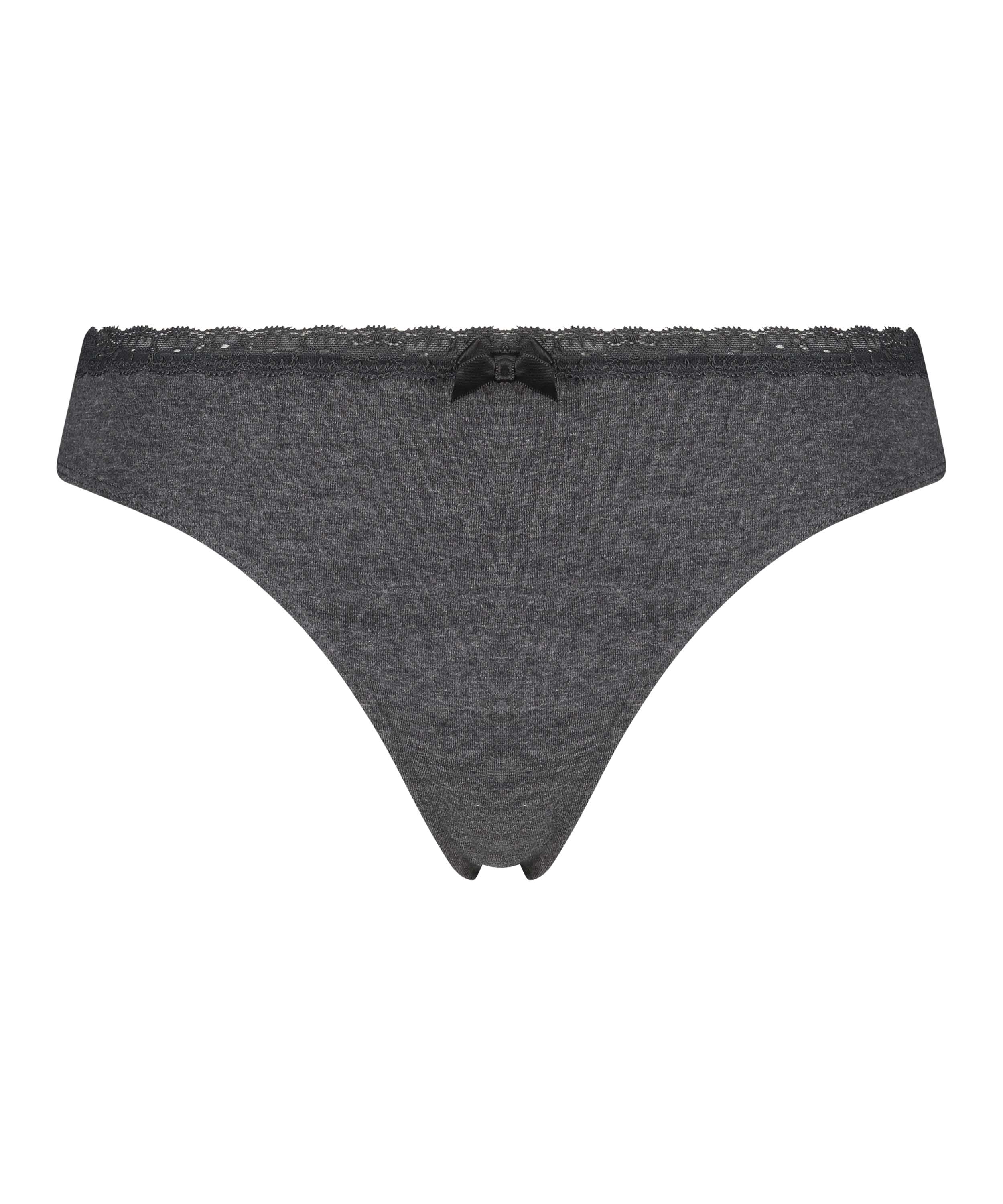 Cotton thong, Gray, main