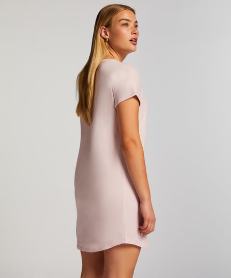 Round Neck Nightshirt, Pink