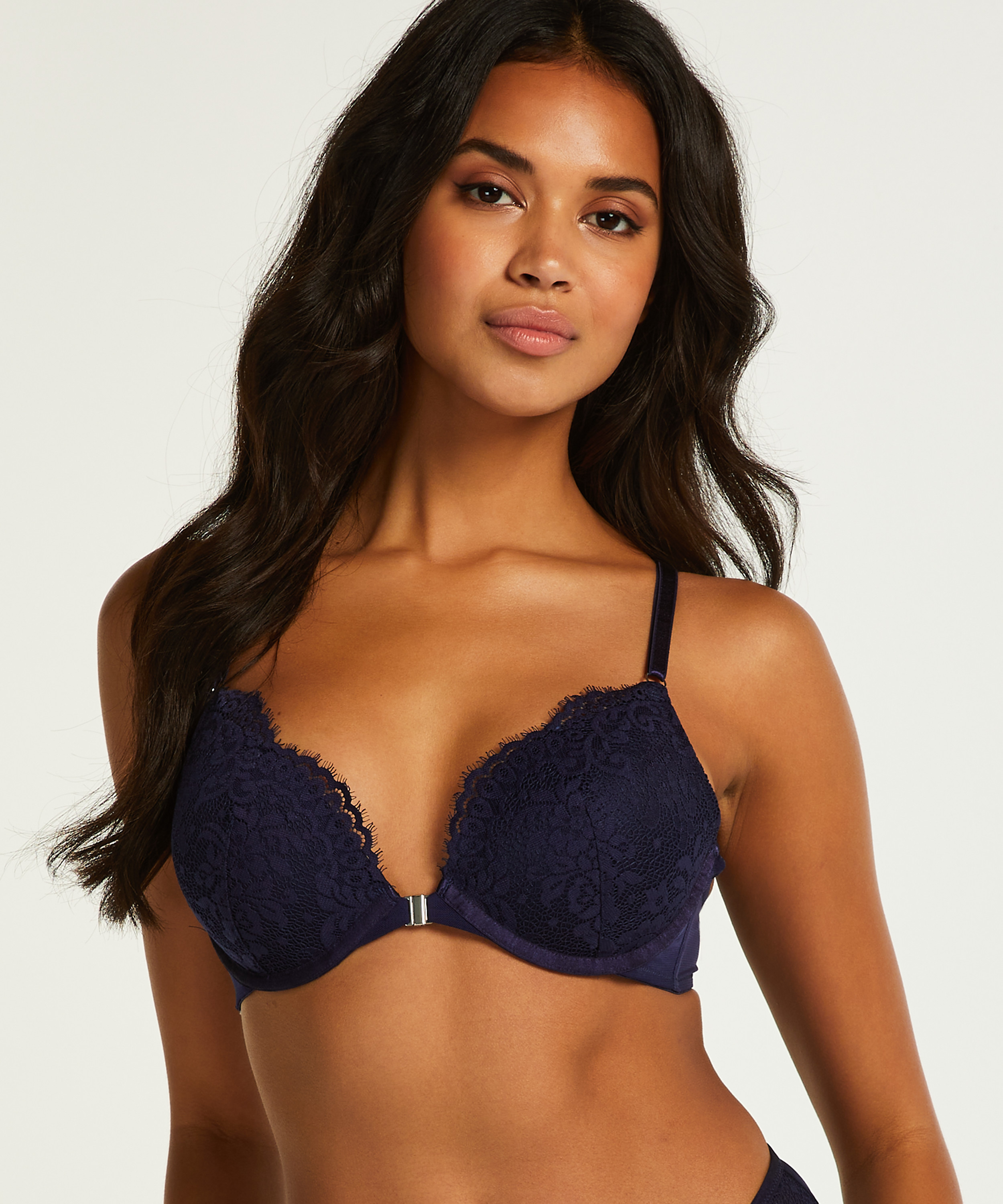Cardi Padded Push-up Underwired Bra, Blue, main