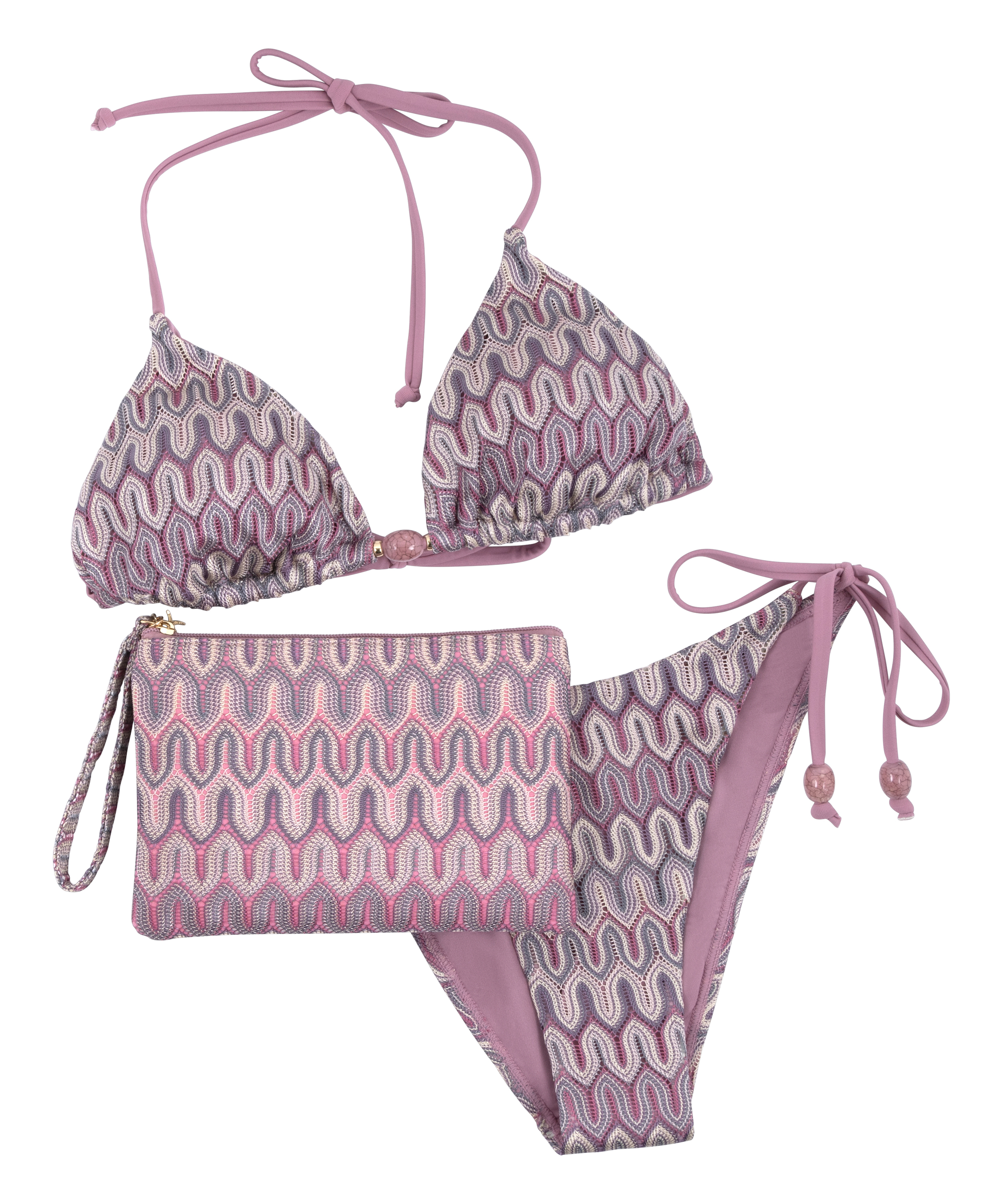 Cali Bikini Clutch, Pink, main
