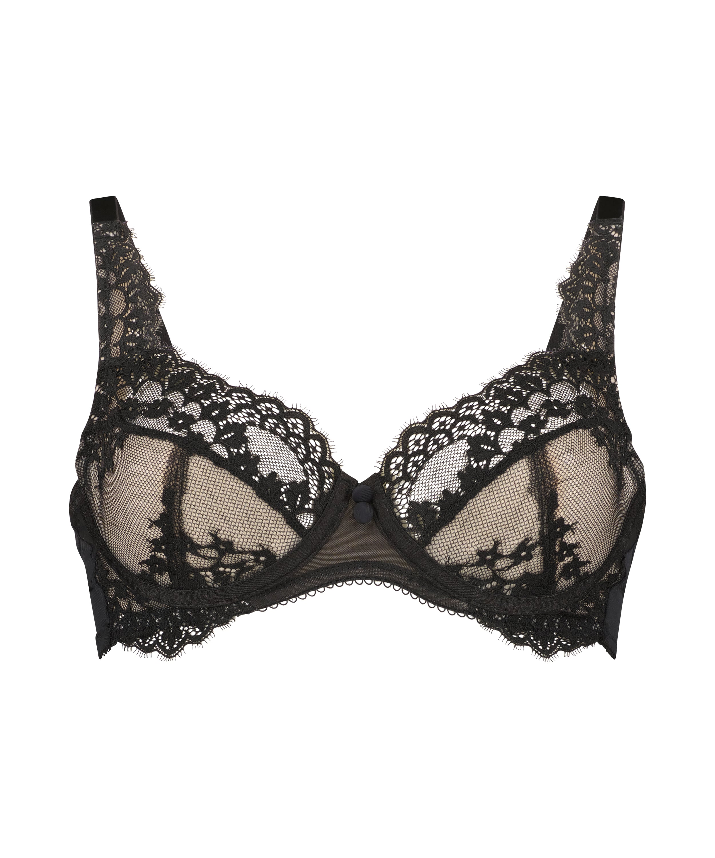 Daisy Non-Padded Underwired Bra, Black, main