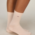 2 Pair Cotton Crew Socks, Pink
