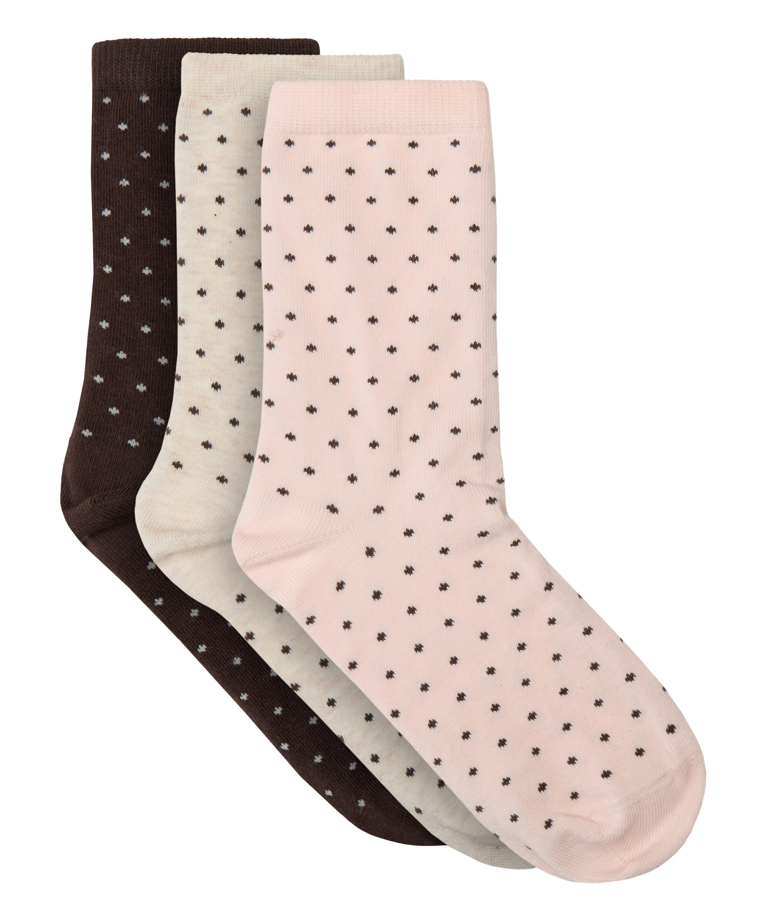 3 Pair Cotton Socks, White, main