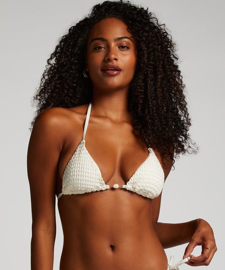 Maui Triangle Bikini Top, White