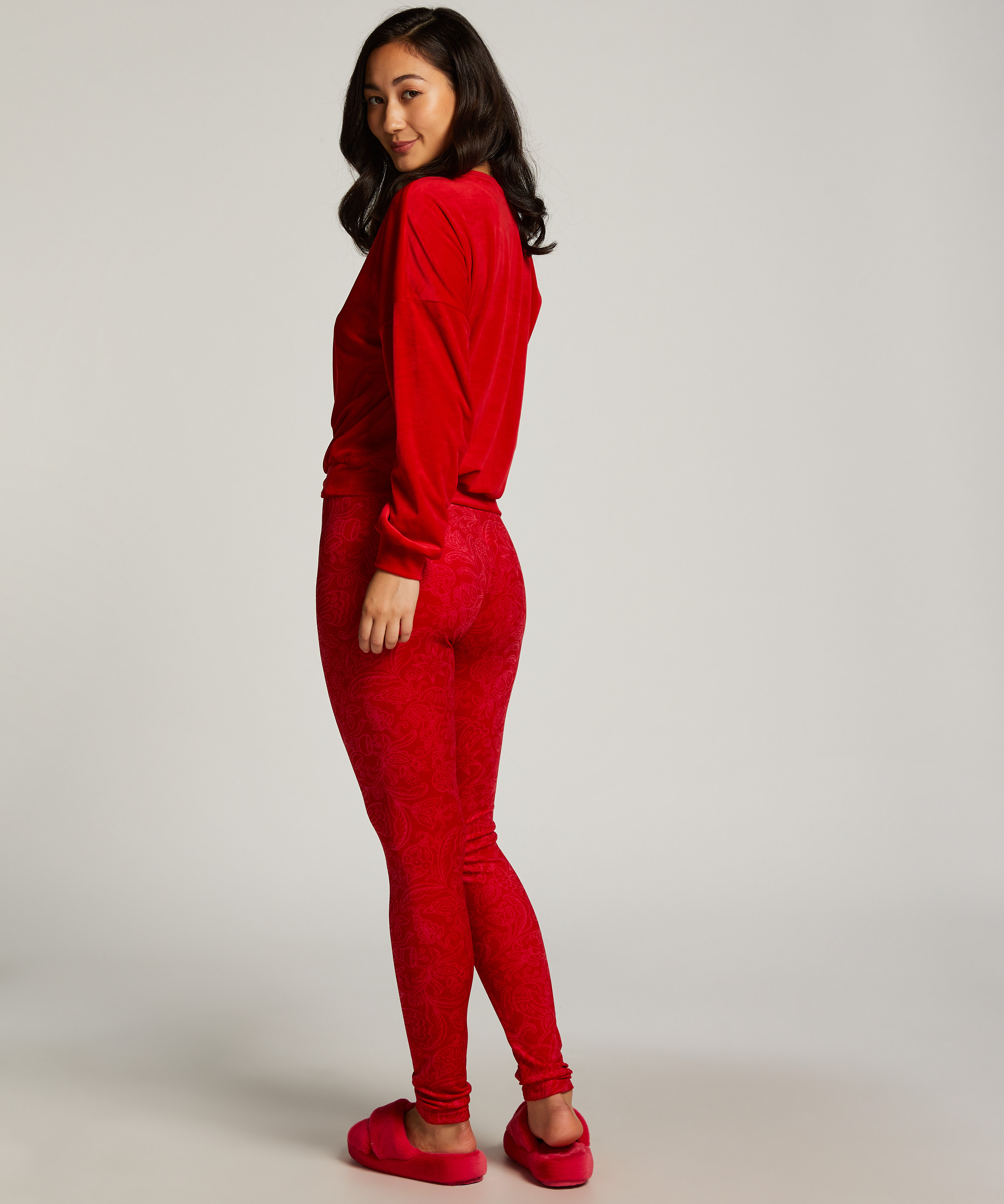Legging Velours, Red, main
