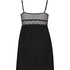 Grafic jersey lace slip dress, Black