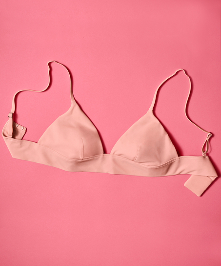 Smooth Triangle Bralette, Pink