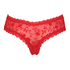 V-shaped Brazilian knickers mesh, Red