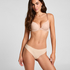 Plunge Padded Underwired Bra, Beige