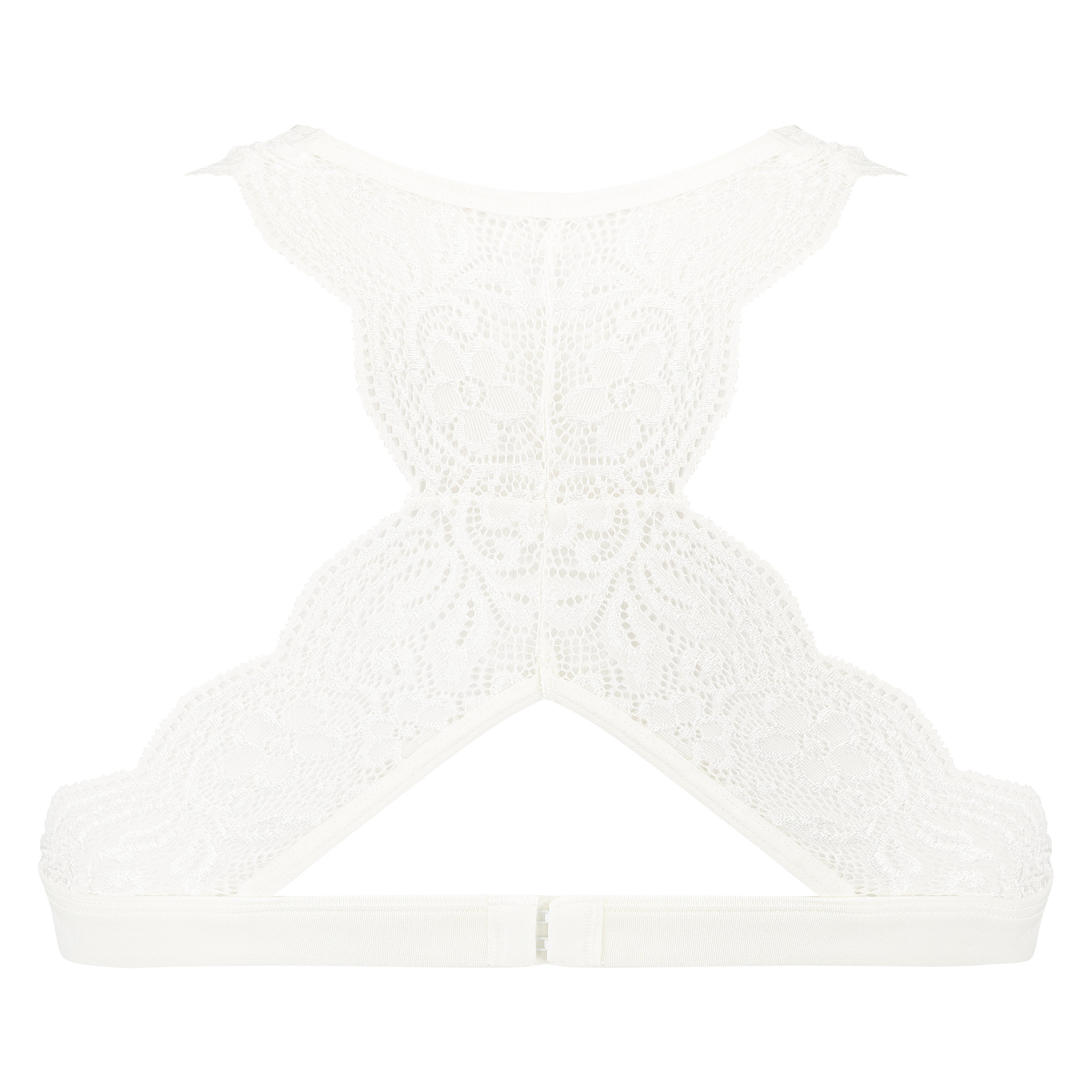 Halter racerback bralette, White, main