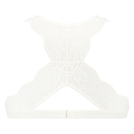 Halter racerback bralette, White