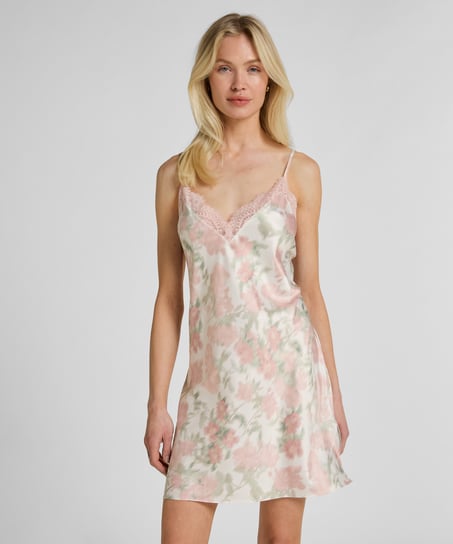 Floral Slipdress, White