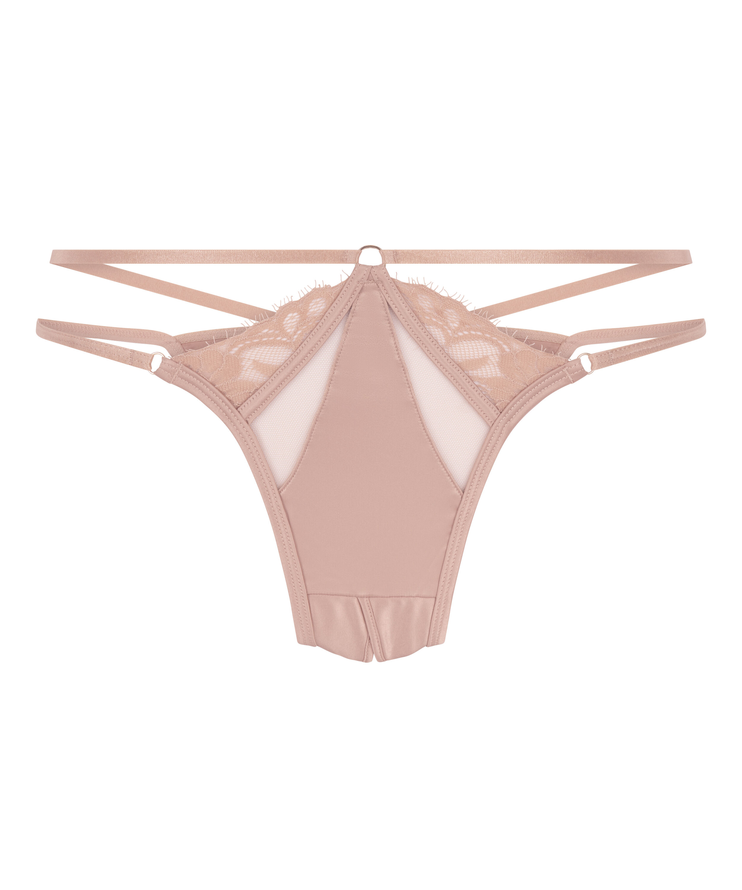 Nisha Open Crotch Brazilian, Beige