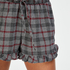 Twill Check pyjama shorts, Gray