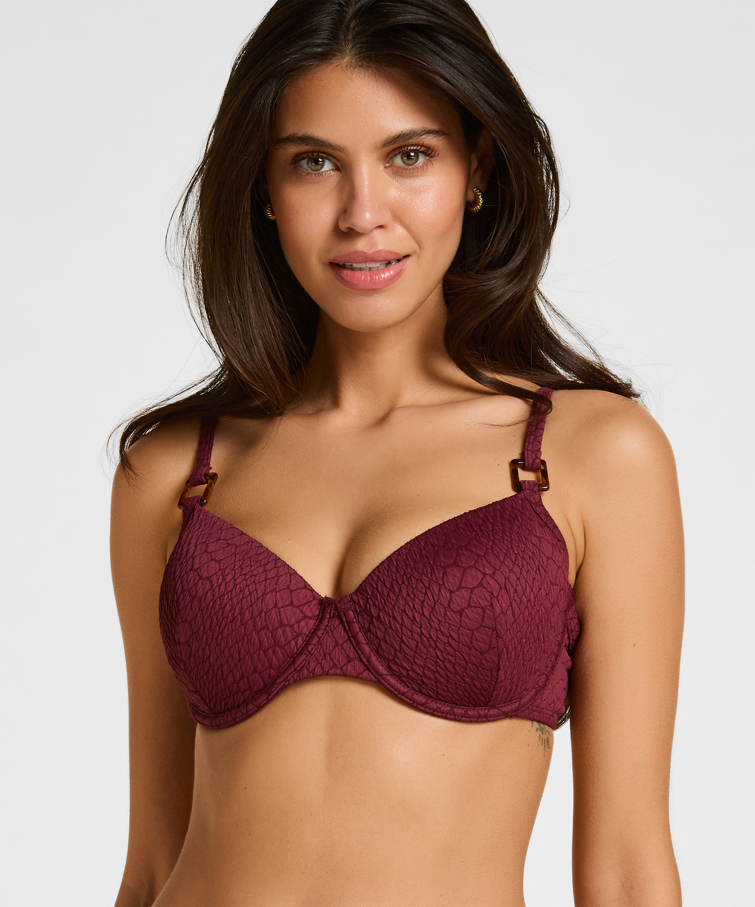 Padded Underwired Bikini Top Aruba, Purple, main