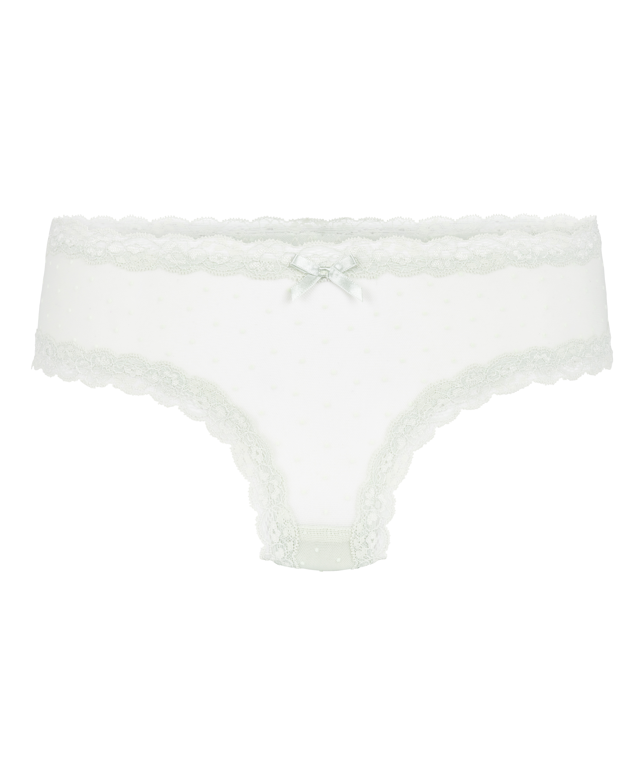 V-shaped Brazilian knickers mesh, Green, main