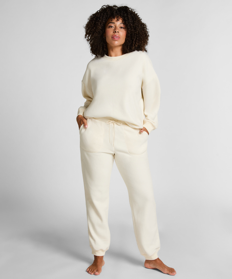 Top Sporty Fleece, White