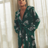 Fleece Bathrobe, Green